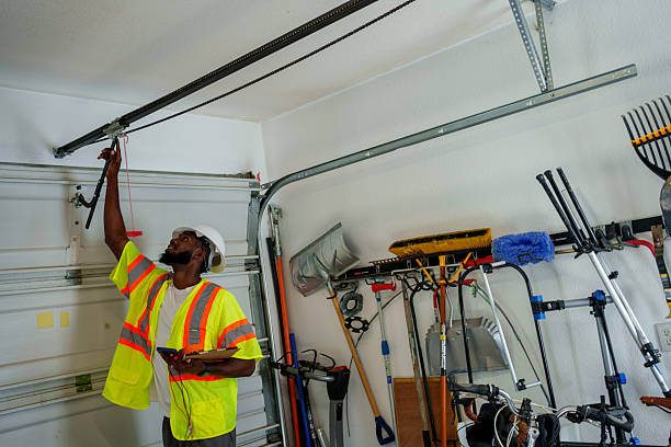 Professional Garage Door Panel Replacement technician working in Dallas, TX